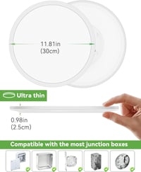 zemty Kerek LED Mennyezeti Lámpa 28W 3200lm - 29,5cm Ultravékony Dizájn, 3 Színhőmérséklet (3000/4500/6000K), IP44 Vízálló, Fürdőszobába, Na 4