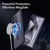 Samsung Galaxy S24 Ultra MagSafe-kompatibilis, katonai védelmű, átlátszó fekete ESR tok 2