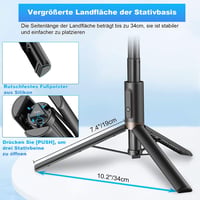 TONEOF 152cm-es Forgatható Szelfibot Állvány iPhone és Android Telefonokhoz - Fekete - 173cm, Beige Grey 4