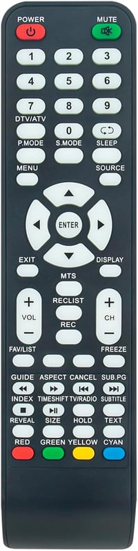 ALLIMITY Univerzális Távirányító Trevi Telesystem TV-hez - Kompatibilis PALCO, LTV Sorozattal, 10m Hatótávolság, Ergonomikus 1