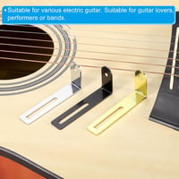 Fém gitárlap rögzítő konzol szett E-gitárhoz - 2 db ezüst, csavarokkal 5