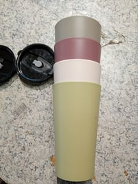 Greentainer set višekratnih plastičnih šalica za putovanja od 600 ml s poklopcem, nepropusne (stanje: pogledajte 2. sliku) 4