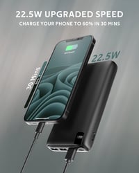 ADDTOP 26800mAh gyorstöltős powerbank LCD kijelzővel, 4 kimenettel 2