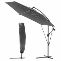 VOUNOT Oldalra Nyíló Kerti Napernyő 300 cm, Hatszögletű, Kurblis Mechanizmussal, UV — vízcseppfoltos felület (állapot: lásd a 2. képet) 1