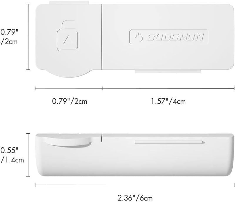 Gyerekbiztos USB-töltő védőfedél szett - 4 db fehér univerzális aljzatfedő