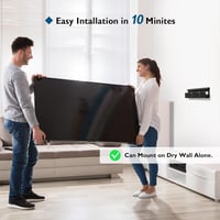 BONTEC TV Fali Tartó Fúrás Nélkül - 26-55" LED/LCD/OLED Képernyőkhöz, 50kg Teherbírás, VESA 400x400mm, Dönthető, Vékony Kivitel, Egyszerű Fe 6