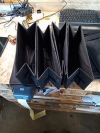 Vixzoid CD tároló doboz szett 3 db fedeles összecsukható tárolódoboz fekete 35x17x14 cm — 1 fedő hiányzik (állapot: lásd a 2. képet) 3
