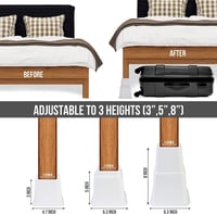 Utopia Bedding állítható bútormagasító készlet - 8 db, fehér, 8-20 cm 4