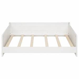 vidaXL Kihúzható Kanapéágy Tömör Fenyőből, Fehér, 2x80x200 cm, Matrac Nélkül – hiányzó ágyrács, sérült léc (bemutató darab)