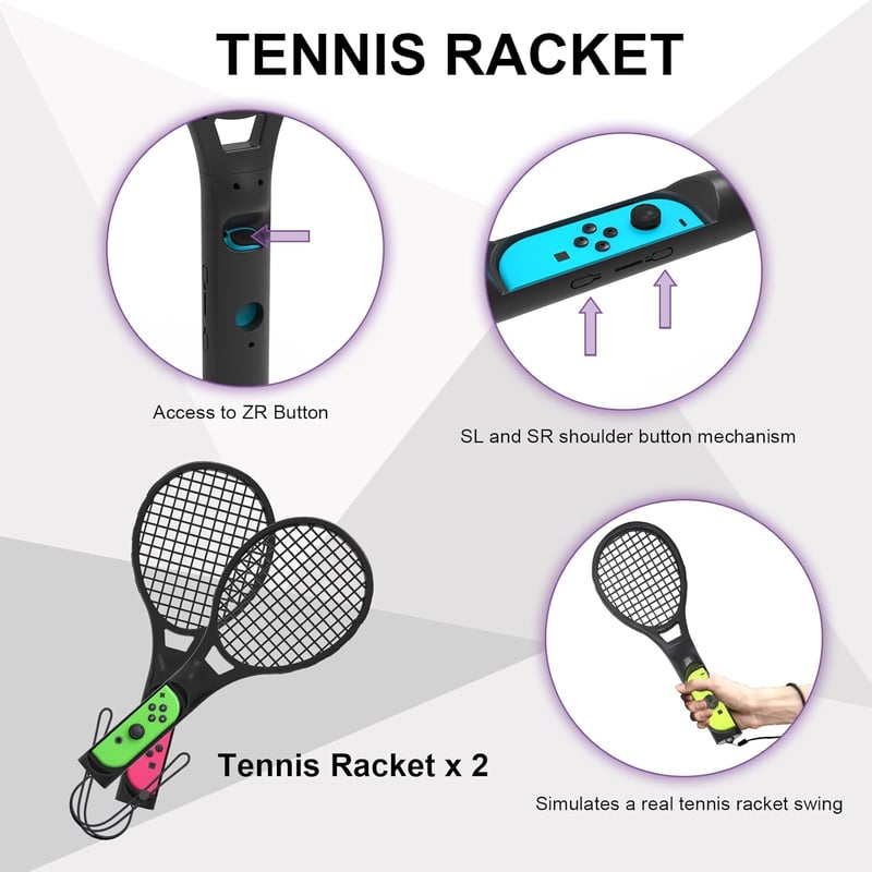 BootyBay 12 az 1-ben Nintendo Switch Sport Kiegészítő Készlet - Családi Játékcsomag Tennis, Golf és Kard Tartozékokkal Switch és OLED Konzol