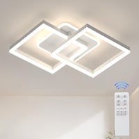 ANTENLICHT Modern Geometrikus LED Mennyezeti Lámpa 40W - Távirányítós, Fokozatmentesen Szabályozható, 3000-6500K, Nappali és Hálószoba Világ 1