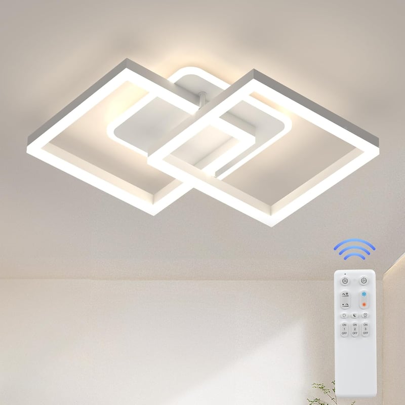 ANTENLICHT Modern Geometrikus LED Mennyezeti Lámpa 40W - Távirányítós, Fokozatmentesen Szabályozható, 3000-6500K, Nappali és Hálószoba Világ