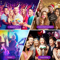 Litake LED Diszkógömb Szett - 7 Színű, Zenére Mozgó Partyfény (2db) 6