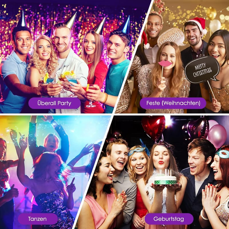 Litake LED Diszkógömb Szett - 7 Színű, Zenére Mozgó Partyfény (2db)