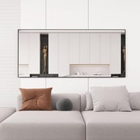 AUFHELLEN Álló Tükör 180x80 cm - Teljes Alakos Fali Tükör Fekete Fém Kerettel, HD Minőségű Üveg, Akasztókkal - Nappali, Hálószoba, Öltöző 8