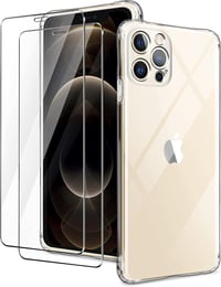 Apple iPhone 12 Pro Max Átlátszó Szilikon Tok Kijelzővédő Fóliával 1