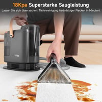 TAB Szőnyeg- és Kárpittisztító Gép - Erős 18 KPa Szívóerővel, Kéttartályos Technológiával, Forróvizes Tisztítás Szőnyegekhez, Lépcsőkhöz, Au 2