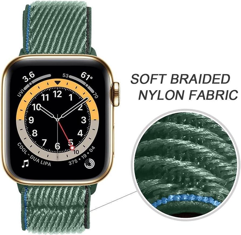 Apple Watch Nylon Szíj - Világoszöld, 38-41 mm