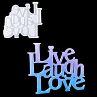 Live Laugh Love Szilikon Öntőforma Kristálybetűkhöz - DIY Fali Dekoráció 1