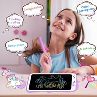Unikornis és Dinó Mintás 8,5" LCD Rajztábla Gyerekeknek - 2 db-os Szett 4
