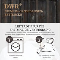 DWR Libatoll Paplan 220x240 cm - Egész Éves Középmeleg Pehelypaplan, Ultrapuha Téli-Nyári Takaró, RDS Tanúsított Fehér Tollpaplan (1320g) 7