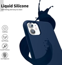 iPhone 11 Prémium Sötétkék Szilikon Tok - Ütésálló AUKASE Védőtok Kameraperemmel 5