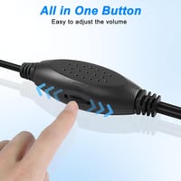 MEIRIYFA USB Hangszóró Számítógéphez - 5W Sztereó Asztali PC Hangfal 3.5mm AUX Bemenettel és Hangerőszabályzóval Laptophoz, Tablethez 6