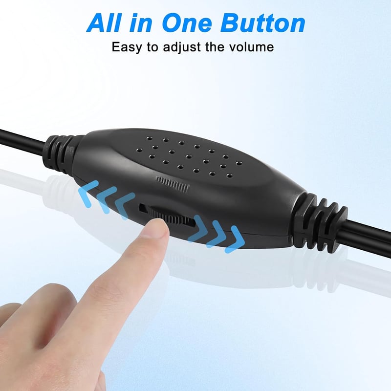 MEIRIYFA USB Hangszóró Számítógéphez - 5W Sztereó Asztali PC Hangfal 3.5mm AUX Bemenettel és Hangerőszabályzóval Laptophoz, Tablethez