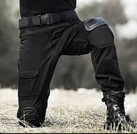 JOYASUS Paintball Taktikai Nadrág Térdrögzítővel és Többszörös Zsebekkel, L-es méret - L, Black 6