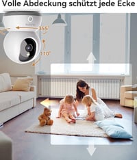 Blurams 360°-os 2K WiFi beltéri kamera, Alexa-kompatibilis, éjjellátó, háziállat figyelő 6