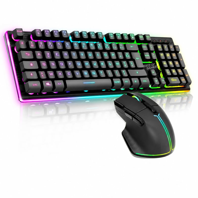 Bezdrôtový herný set Spirit of Gamer Ultimate 600 RGB, čierny — chýbajúci USB prijímač pre myš (stav: pozri 2. obrázok)