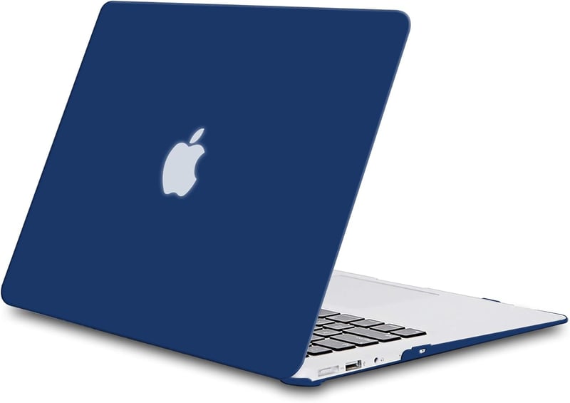 MacBook Air 13" (2010-2017) ultravékony védőtok + EU billentyűzetvédő, sötétkék - TECOOL