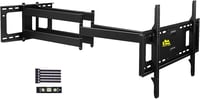 FORGING MOUNT TV Fali Tartó 109 cm Dupla Karos Konzol 50-90" Lapos/Ívelt TV-hez, 75 kg Teherbírás, Dönthető, Forgatható, VESA 600x400mm 1