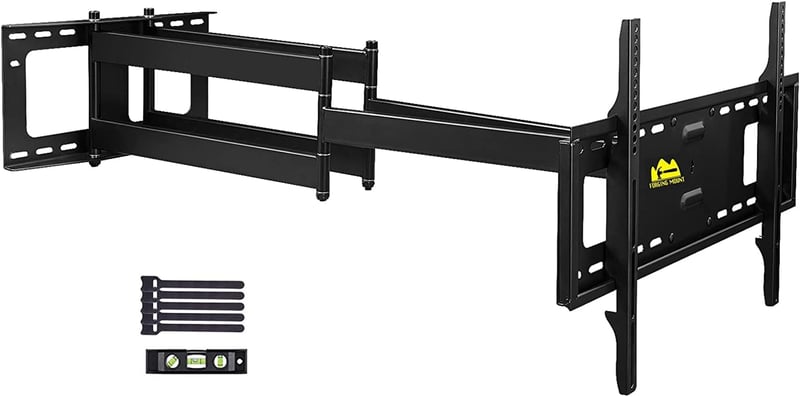 FORGING MOUNT TV Fali Tartó 109 cm Dupla Karos Konzol 50-90" Lapos/Ívelt TV-hez, 75 kg Teherbírás, Dönthető, Forgatható, VESA 600x400mm