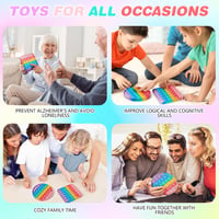 HOUT Szivárvány Pop It Fidget Szett - Stresszoldó Buborékos Játék Autizmussal Élőknek (2 db) 4