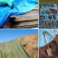 GARDENIX szürke védőponyva 120g/m² - erős, vízálló takarófólia 2x4m 5