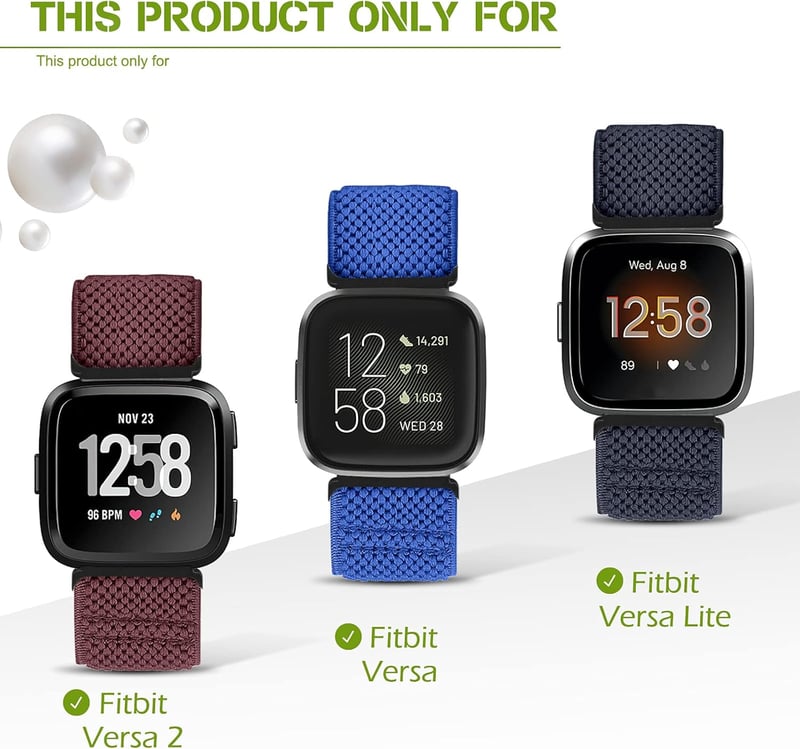 Fitbit Versa óraszíj - Állítható, rugalmas nylon sportpánt férfiaknak és nőknek