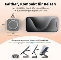 AC Island 5 az 1-ben MagSafe Kompatibilis iPhone Töltőállomás - Összecsukható Utazási Töltő iPhone 16/15/14/13/12, AirPods Pro, Apple Watch  5