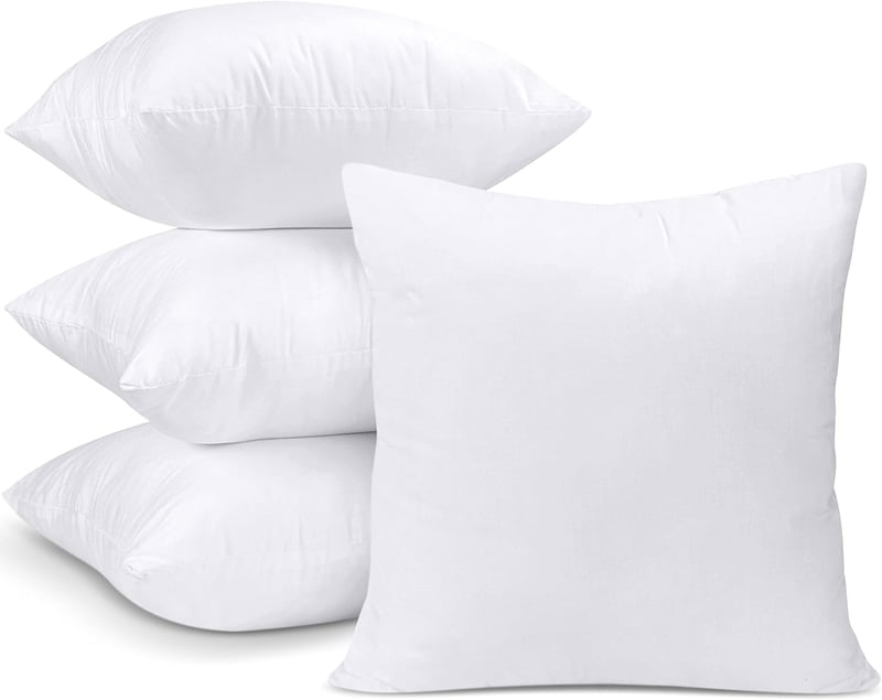 Utopia Bedding 4 db-os Fehér Párna Belső 50x50 cm - Töltelék Díszpárnához, Kanapéhoz