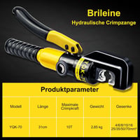 Brileine hidraulikus présfogó, 4-70 mm², 9 betéttel, réz-alumínium sarukhoz 3