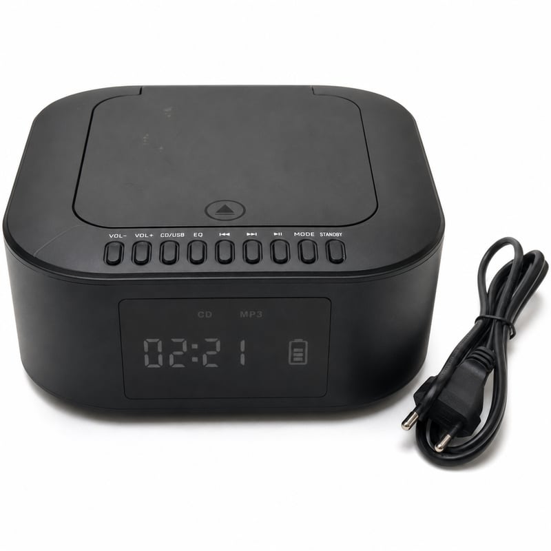 KLIM Boombox E1 CD lejátszó Bass Boost funkcióval, FM rádióval — hibás, alkatrésznek: nem reagál semmire (állapot: lásd a 2. képet)