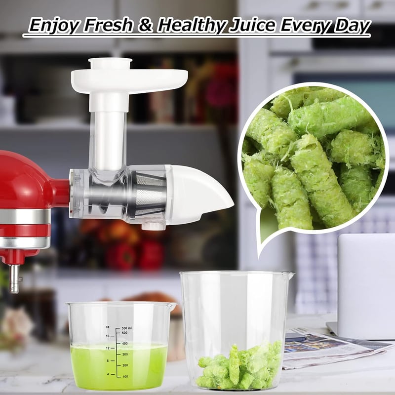 KitchenAid gyümölcspréshez feltét: lassú préselésű citrusfacsaró és zöldség-gyümölcs aprító (fehér)