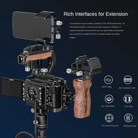 Topcine ZVE10 II Kamera Cage Sony Alpha ZV-E10 II Fényképezőgéphez - Hidegvaku Rögzítővel, NATO Sínnel és Arca Gyorscserés Alaplappal 5