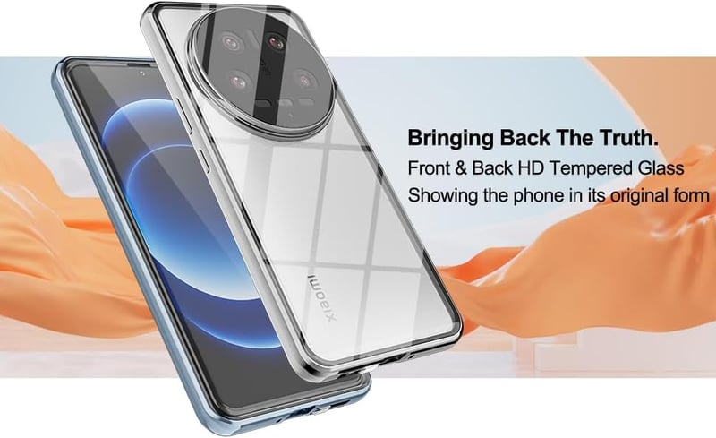Xiaomi 14 Ultra mágneses tok - 360°-os védelem, alumínium keret, fekete