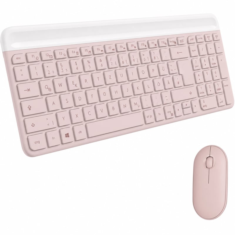 Tastatură și mouse wireless Logitech MK470 Slim Combo — defect, funcționează parțial: lipsește tasta săgeată jos (stare: vezi poza 2)