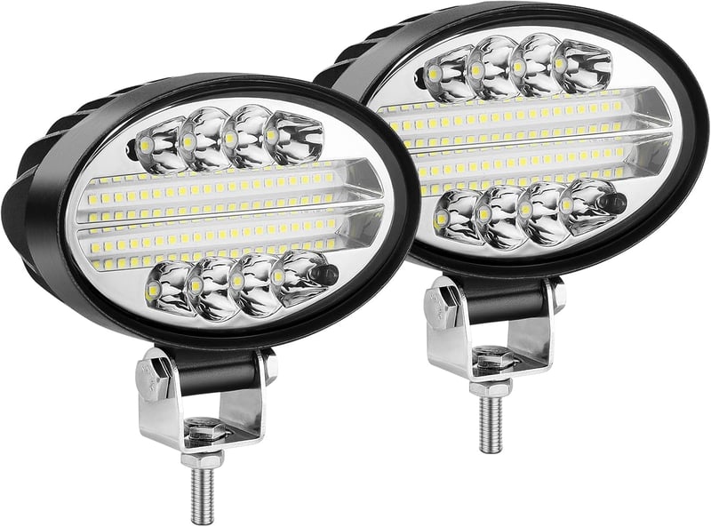 Willpower 2db 5" LED Munkalámpa 24W - Vízálló Ovális Fényszóró 12V-24V Terepjáróhoz, Traktorhoz, Segédfényszóró, Tolatólámpa