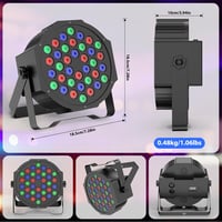 DELIBANG DMX512 RGB LED Par Lámpa Szett - 36 LED-es Diszkó Fény Távirányítóval - Színpadi Világítás Bulikhoz, Koncertekhez, Esküvőkre - 8 db 6