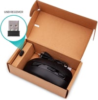 Rii Vezeték Nélküli Egér 2.4G USB Nano Vevővel, 7 LED Világítással, Optikai Szenzorral PC/Laptop/Mac/Linux Rendszerekhez, Fekete 7