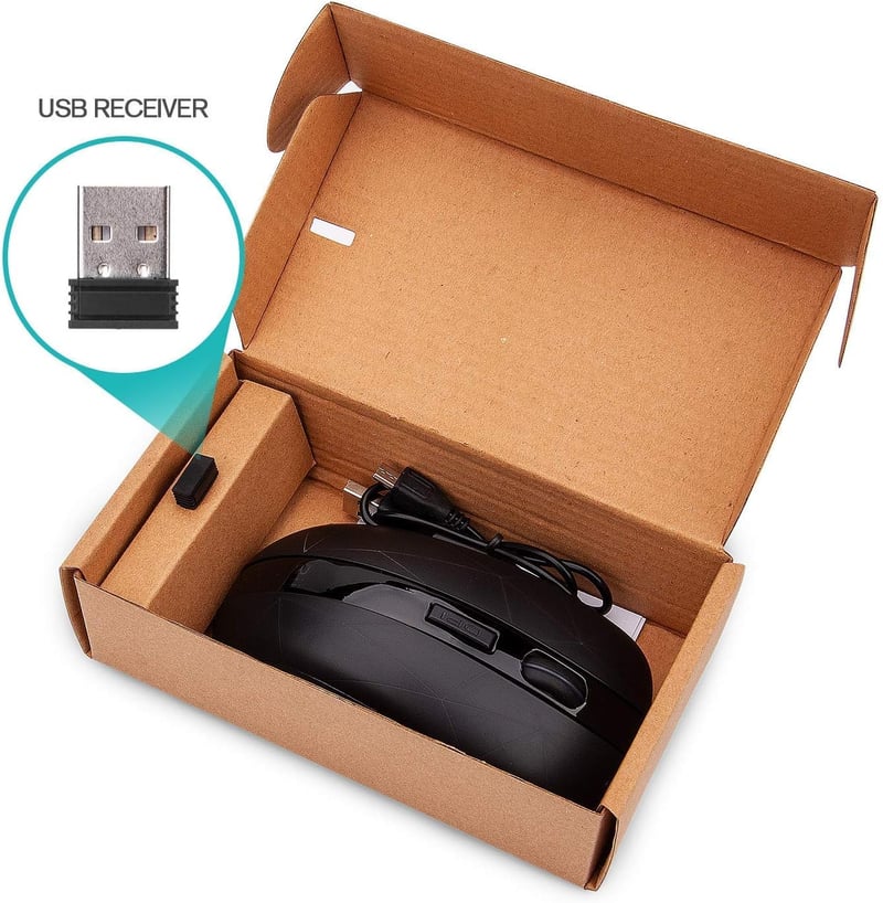Rii Vezeték Nélküli Egér 2.4G USB Nano Vevővel, 7 LED Világítással, Optikai Szenzorral PC/Laptop/Mac/Linux Rendszerekhez, Fekete