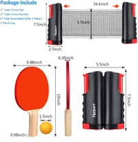 FBSPORT Professzionális Pingpong Készlet - 2 Ütő, Kihúzható Háló, 6 Labda, Hordozótáska - Asztalitenisz Szett Gyerekeknek és Felnőtteknek 5